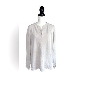 White Long Sleeve Tee with Relaxed Fit